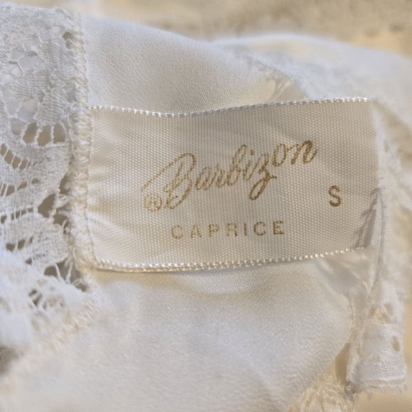 Vintage Barbizon Women's Silk Blend & Lace Negligee Nightgown Sheer Robe Small - Picture 10 of 16